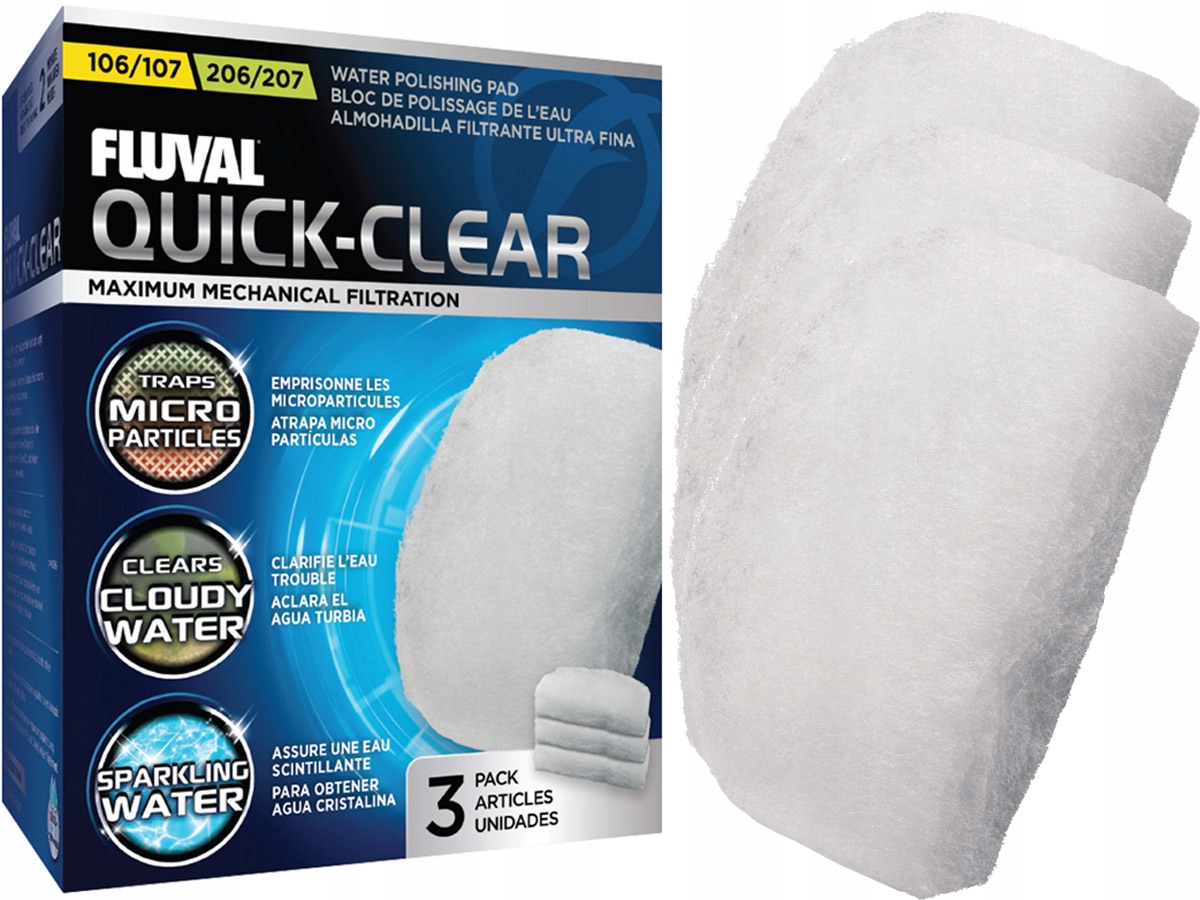

Fluval Quick Clear 3szt Włóknina Wkład 107 207