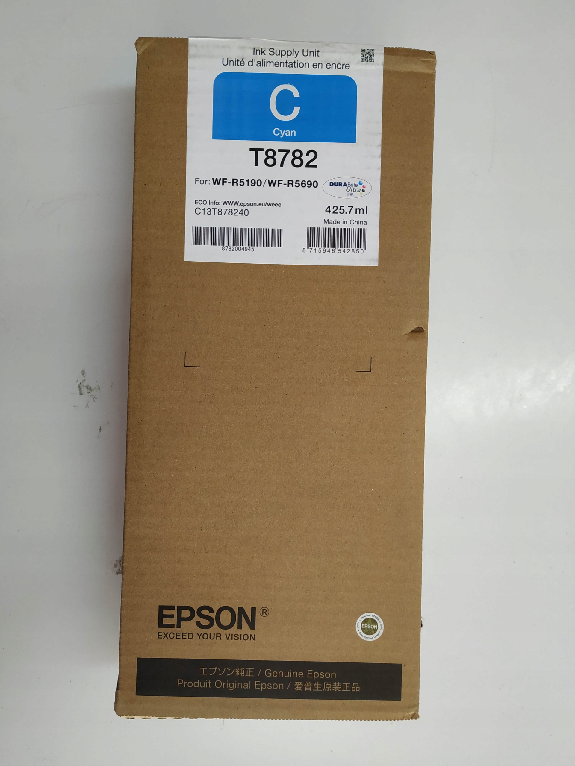 Originál Epson C13T878240 T8782 T-8782 WF-M5190 WF-R5000 WF-R5190 WF-R5690
