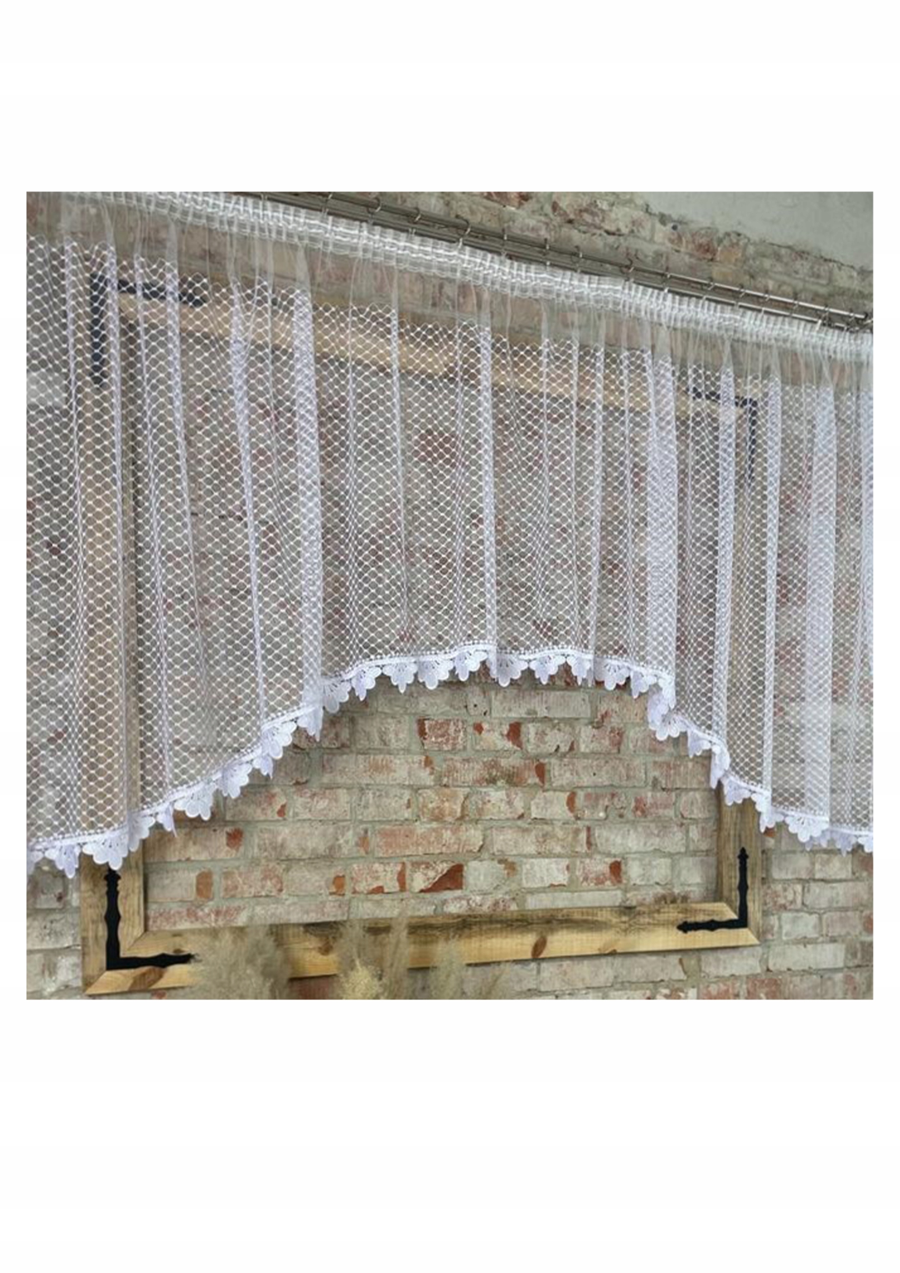 Záclona 400x120"Medová plástev", oblouk, 8 cm zvonek