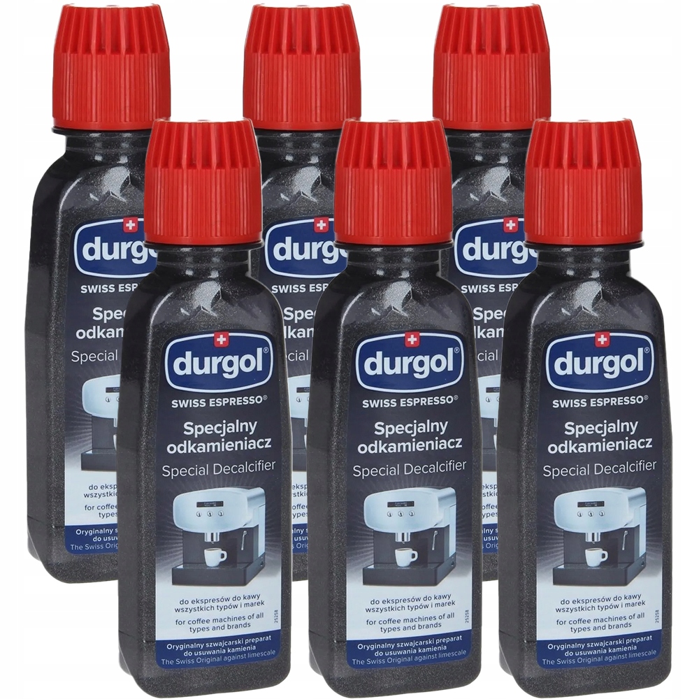 6 x Odvápňovač pro tlakové kávovary durgol swiss espresso 125 ml
