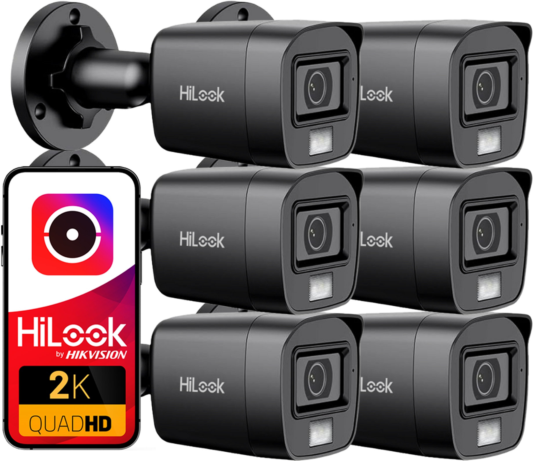 Vonkajšia kamera x6 8Mpx Tvi Ahd TVI-B8M-20DL Black HiLook od spoločnosti Hikvision