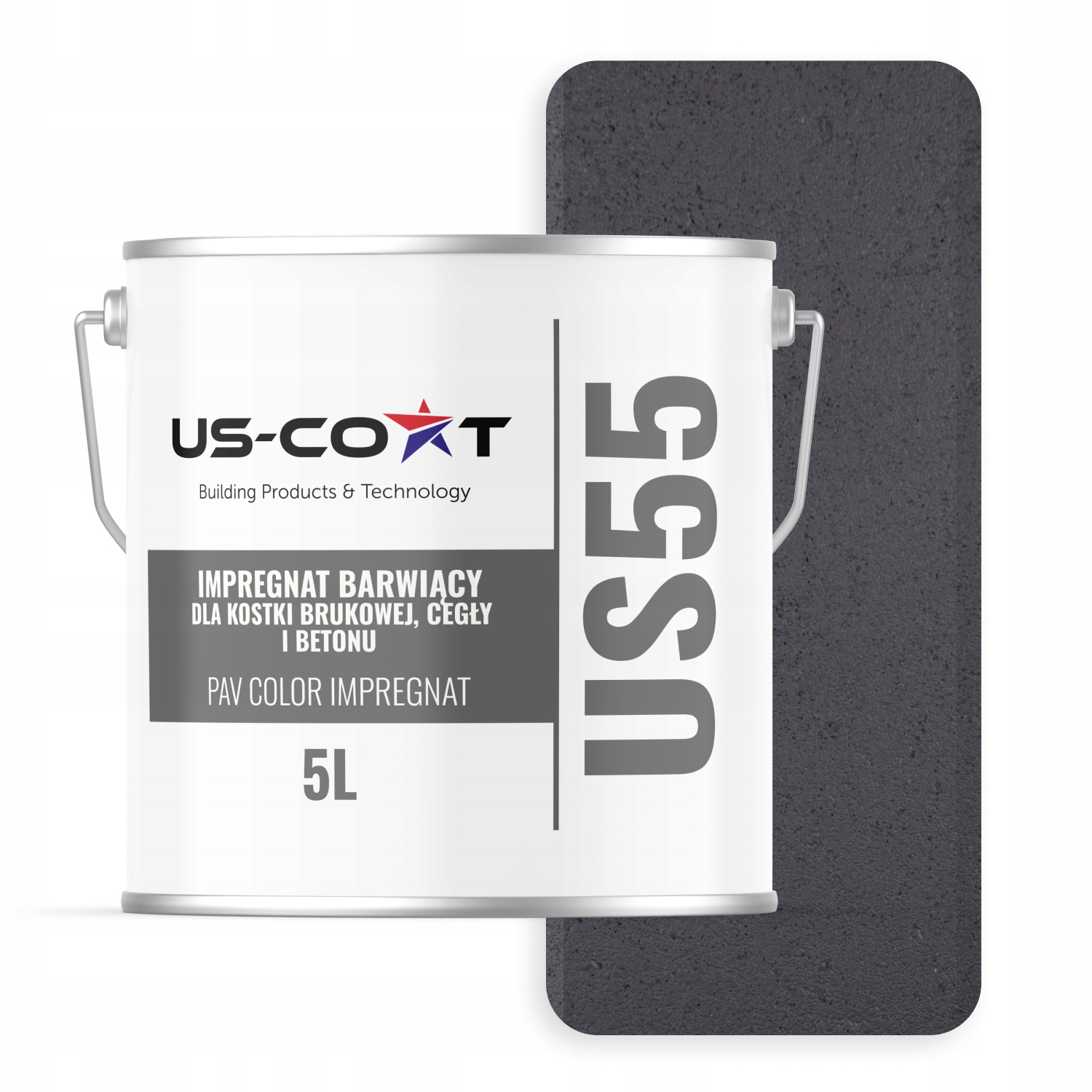 Barvící Impregnát Pro Dlažební Kostky Z Cihel Betonu, Barva Šedá Grafitová 5 L