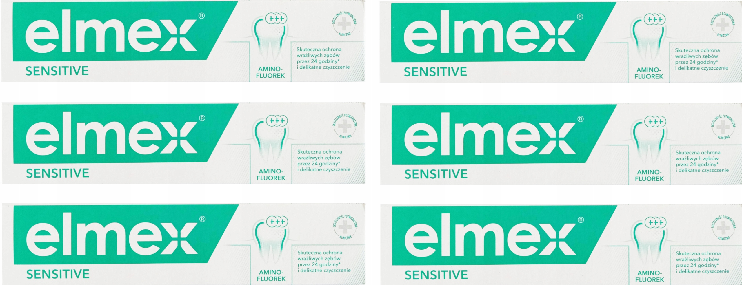 Elmex Sensitive Pasta do zębów Zestaw 6x 75ml