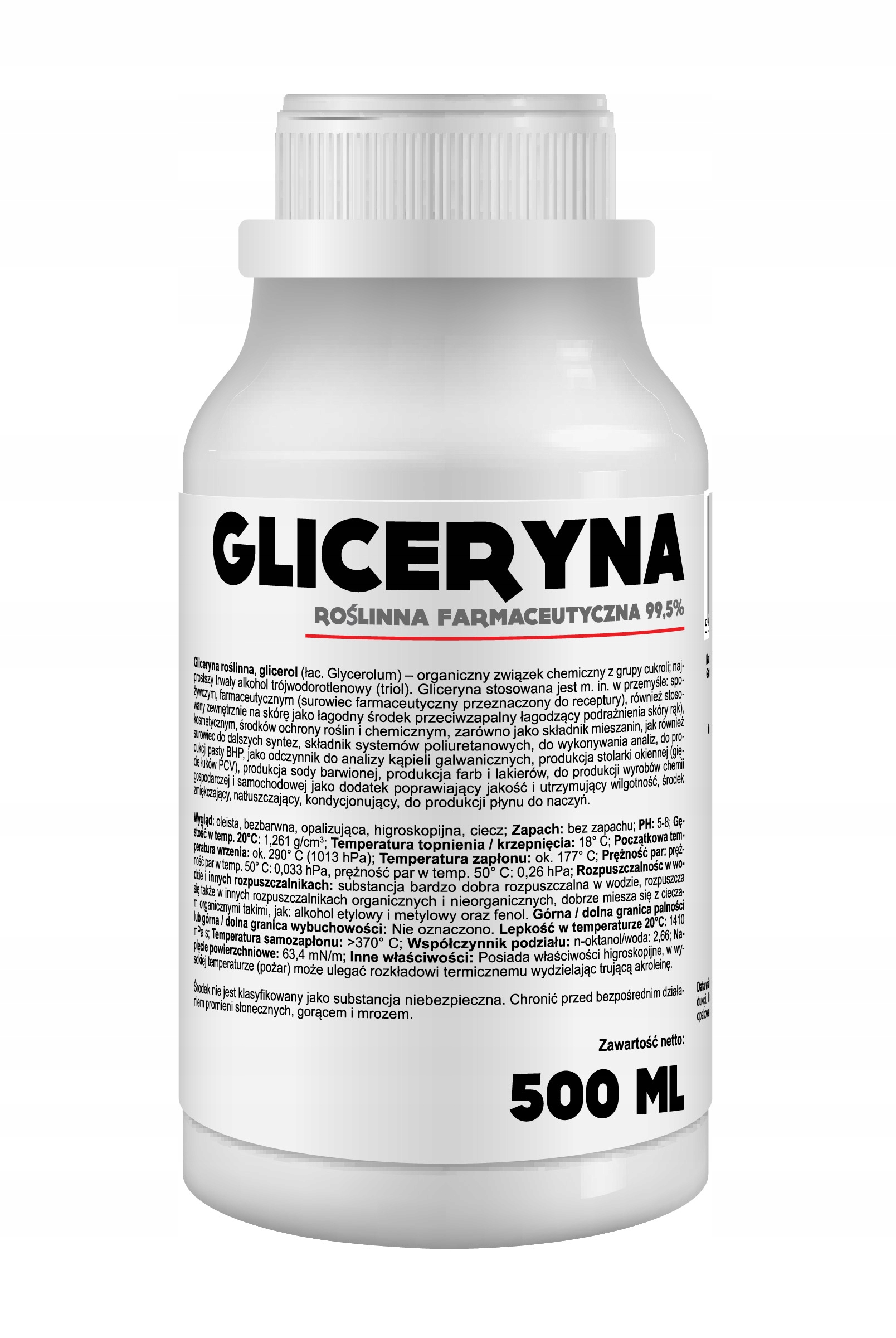 

Gliceryna Roślinna Farmaceutyczna 99,5% Vg 500ML