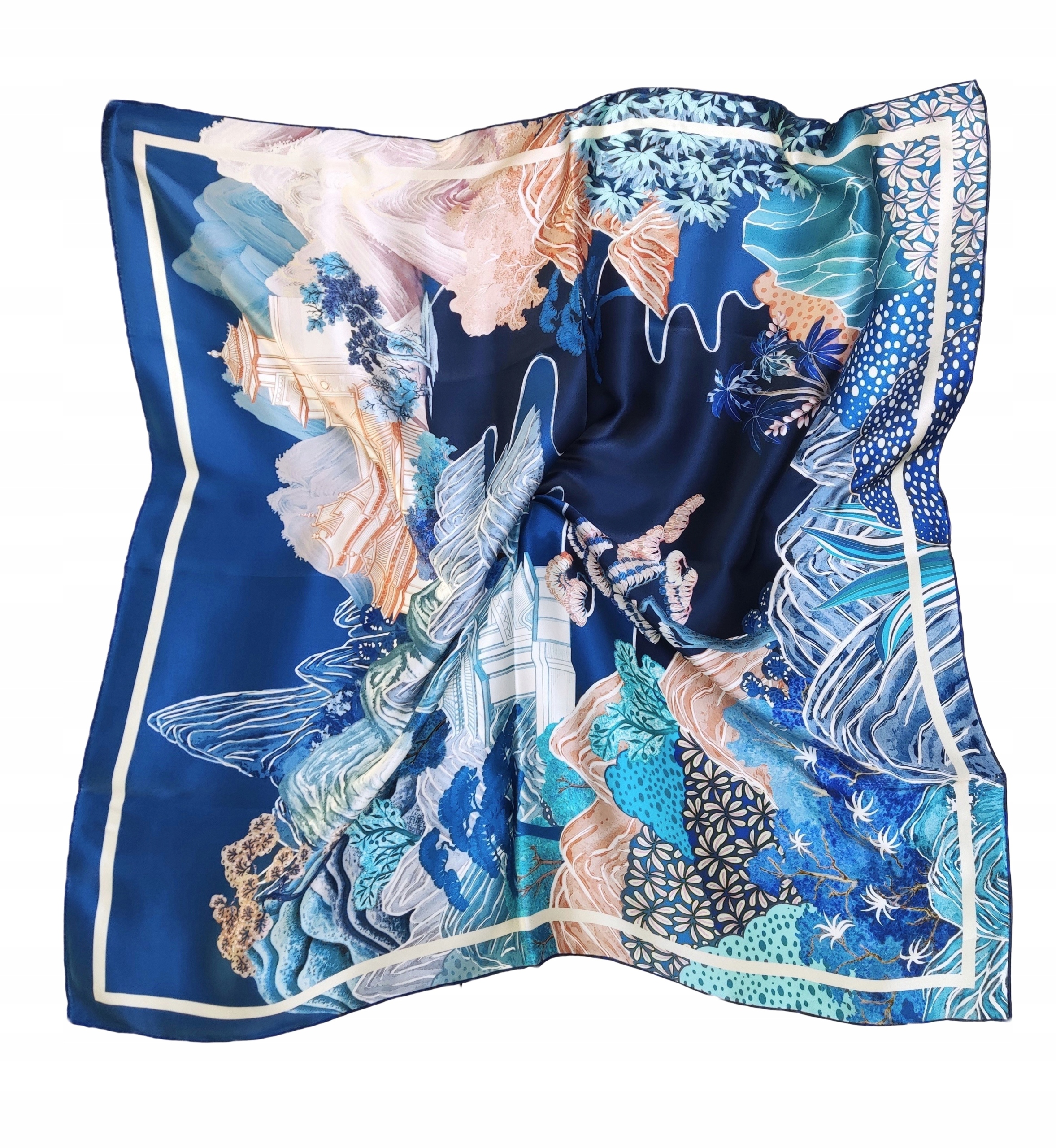 100% JEDWAB MARKOWA CHUSTA APASZKA JAKOŚĆ PREMIUM+ Kolekcja LADORENA