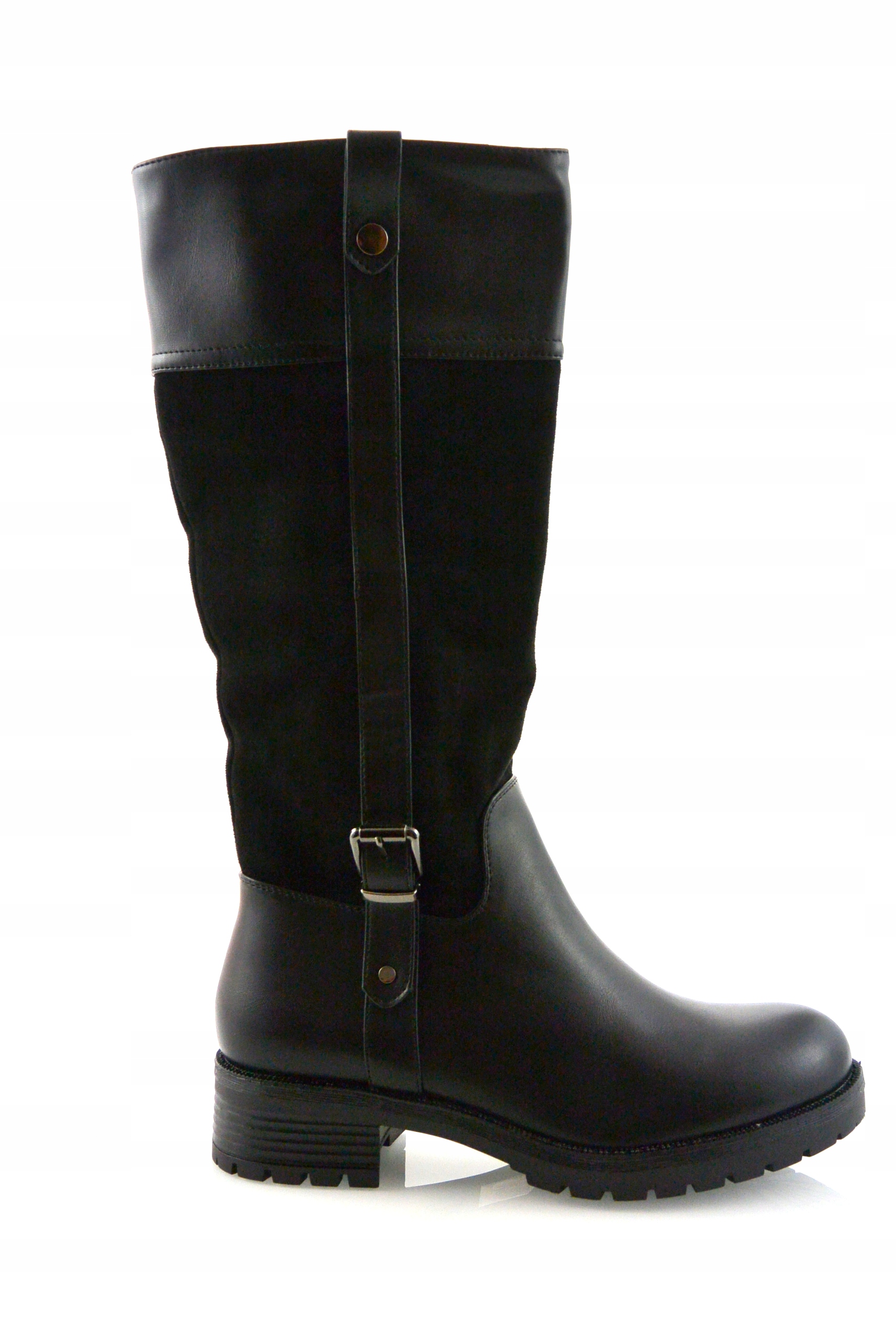 Černé Teplé Zimní Vysoké Kozačky Kozačky vel 41