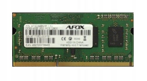 Afox So-dimm DDR3 8GB 1600MHZ AFSD38BK1P