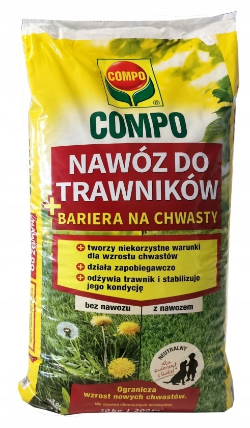 Nawóz do trawników bariera na chwasty 10kg Compo