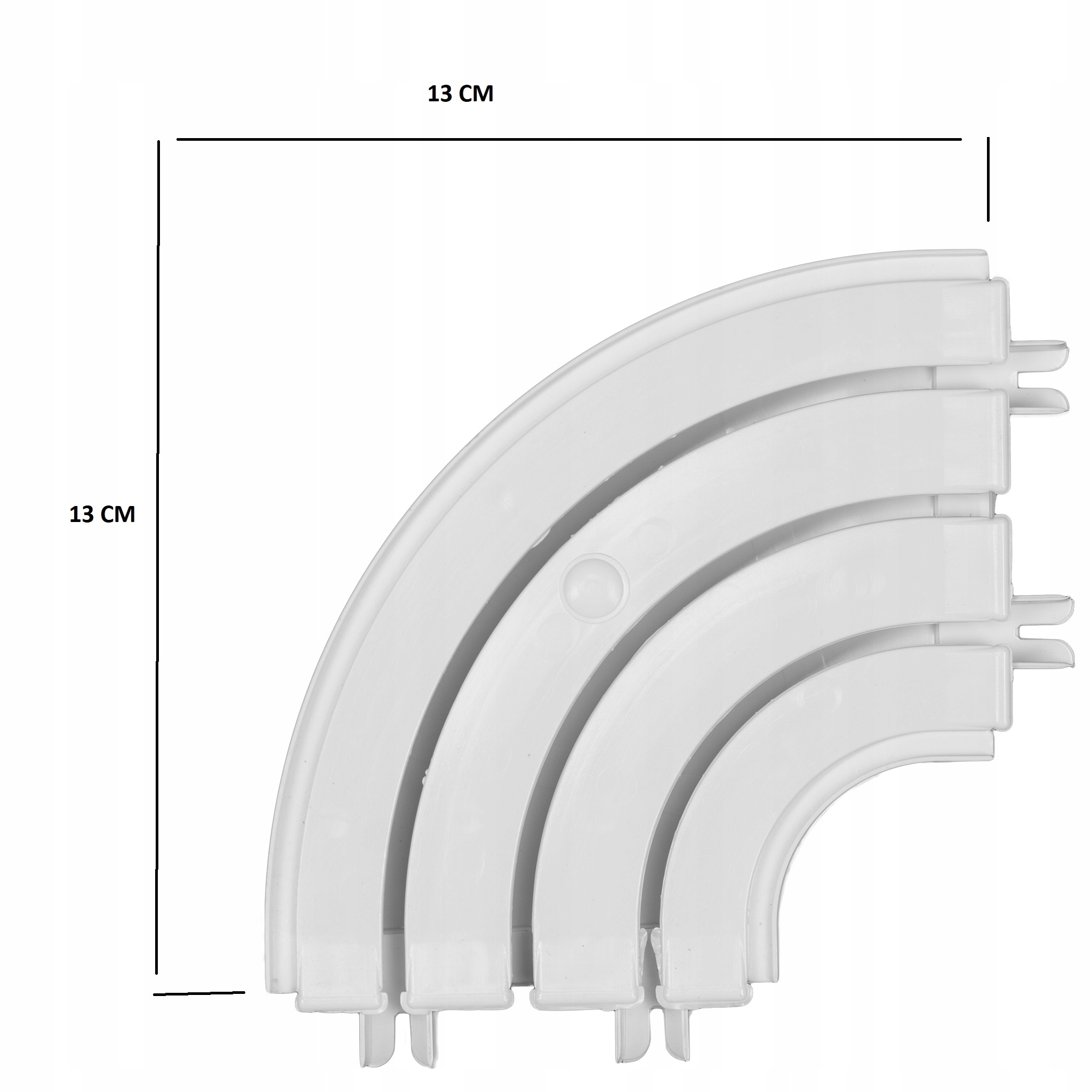 Łuk przelotowy do szyny pcv III 3-torowej karnisz Materiał wykonania plastik