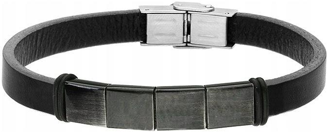 Kožený náramek pro muže Manoki ocel 316