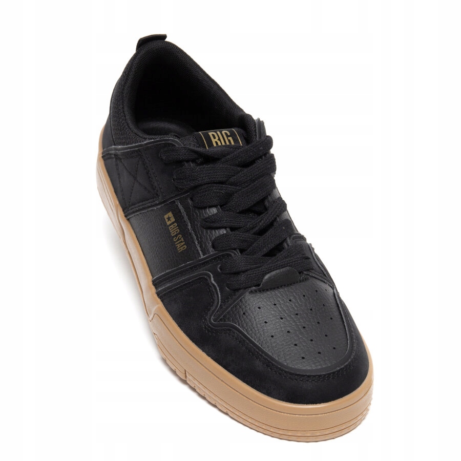 Pánské boty Big Star NN174094 sportovní černé nízké ekokůže šněrovací 41