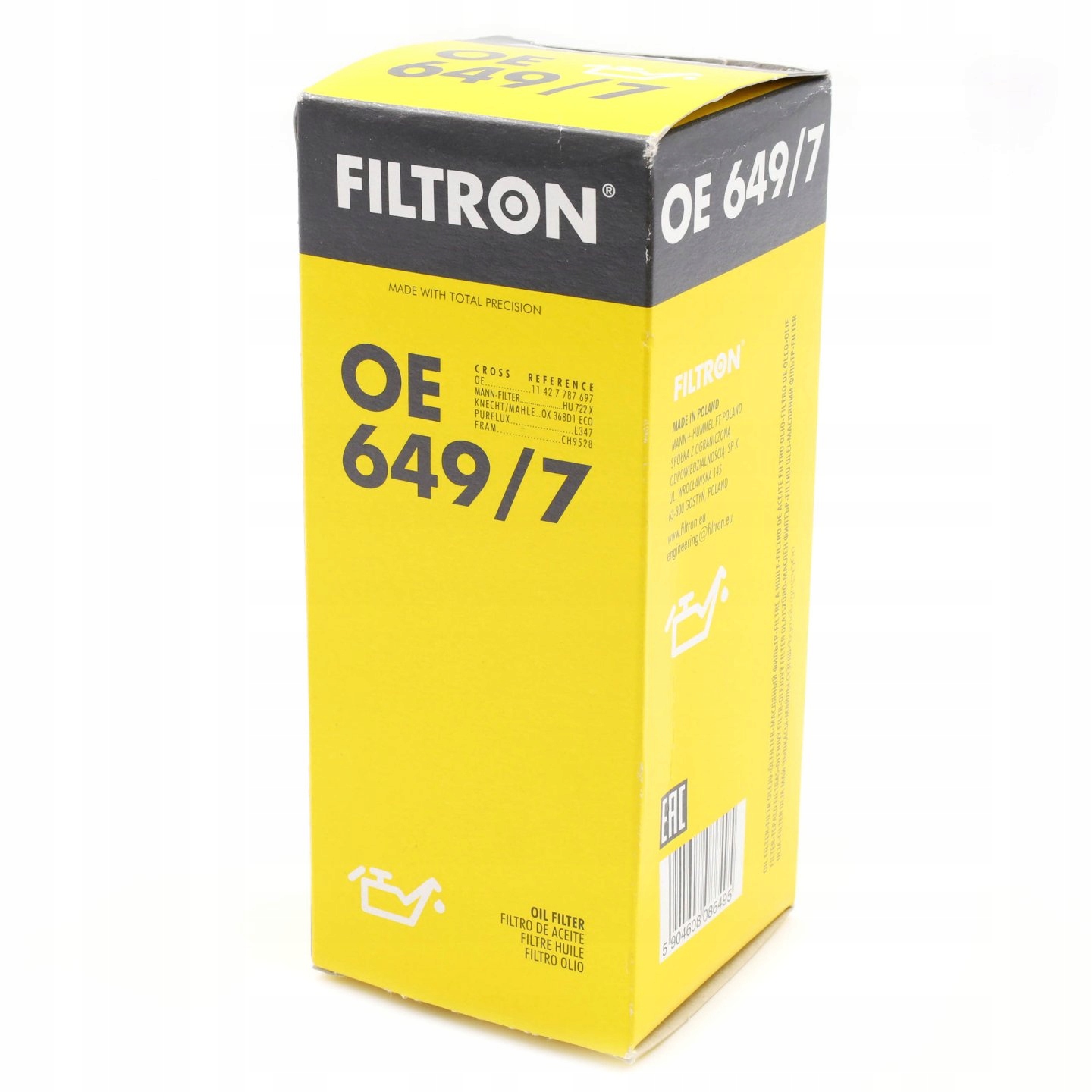 Filtr Oleju Filtron OE649/7 Producent części Filtron