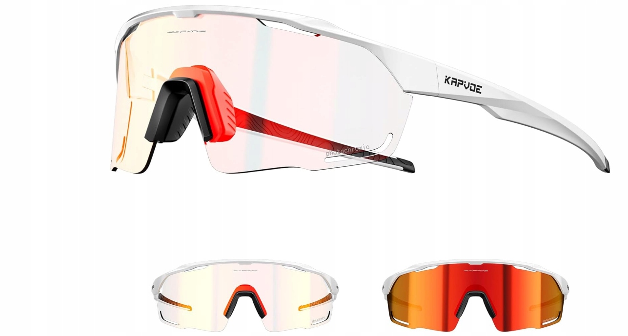 Kapvoe Fotochromatické cyklistické brýle UV400 sportovní lehké TR90