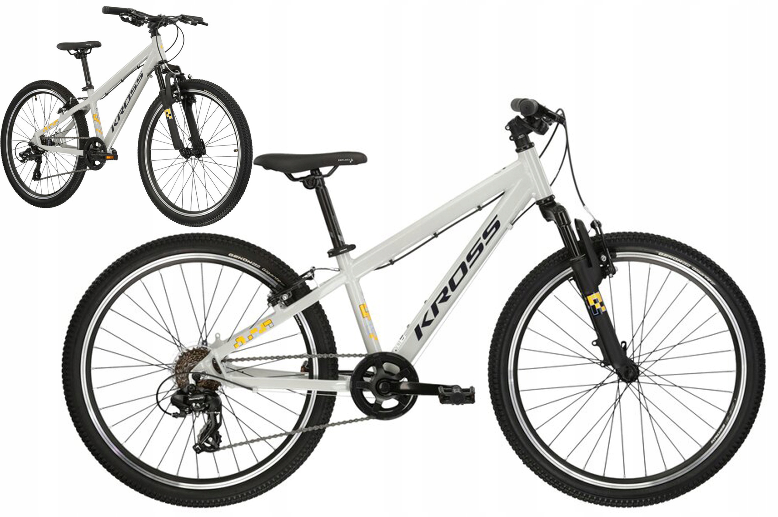 Rower dziecięcy 24" Kross Dust Jr 1.0 rama M 12" szary czarny R24