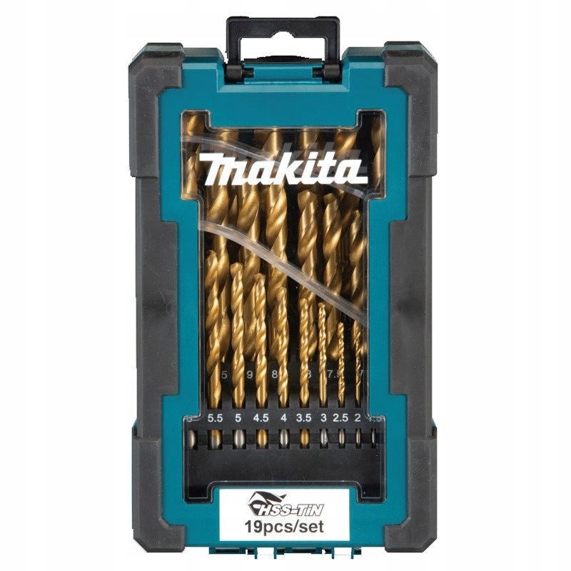 

Makita Zestaw wierteł 1-10mm 19szt Tytanowych Mak