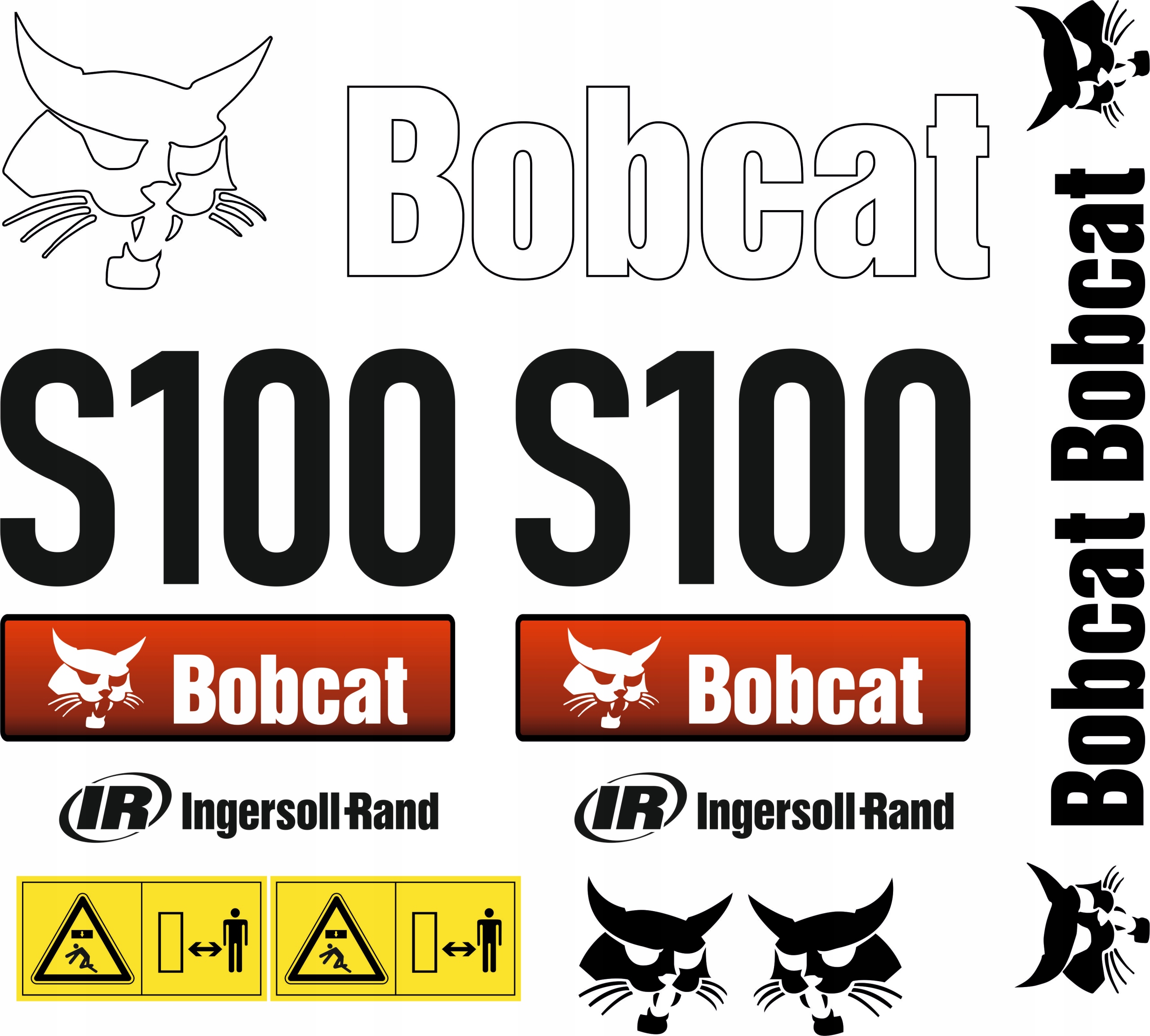 Samolepky Bobcat S100 Skid Laminovaná Nabíječka
