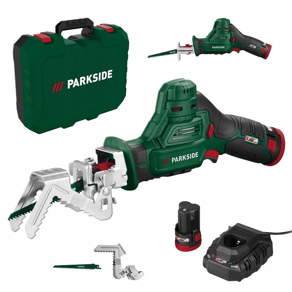 Akumulatorowa Piła Do Gałęzi Parkside Paas B2 12V Zestaw Aku 2 Ah Walizka