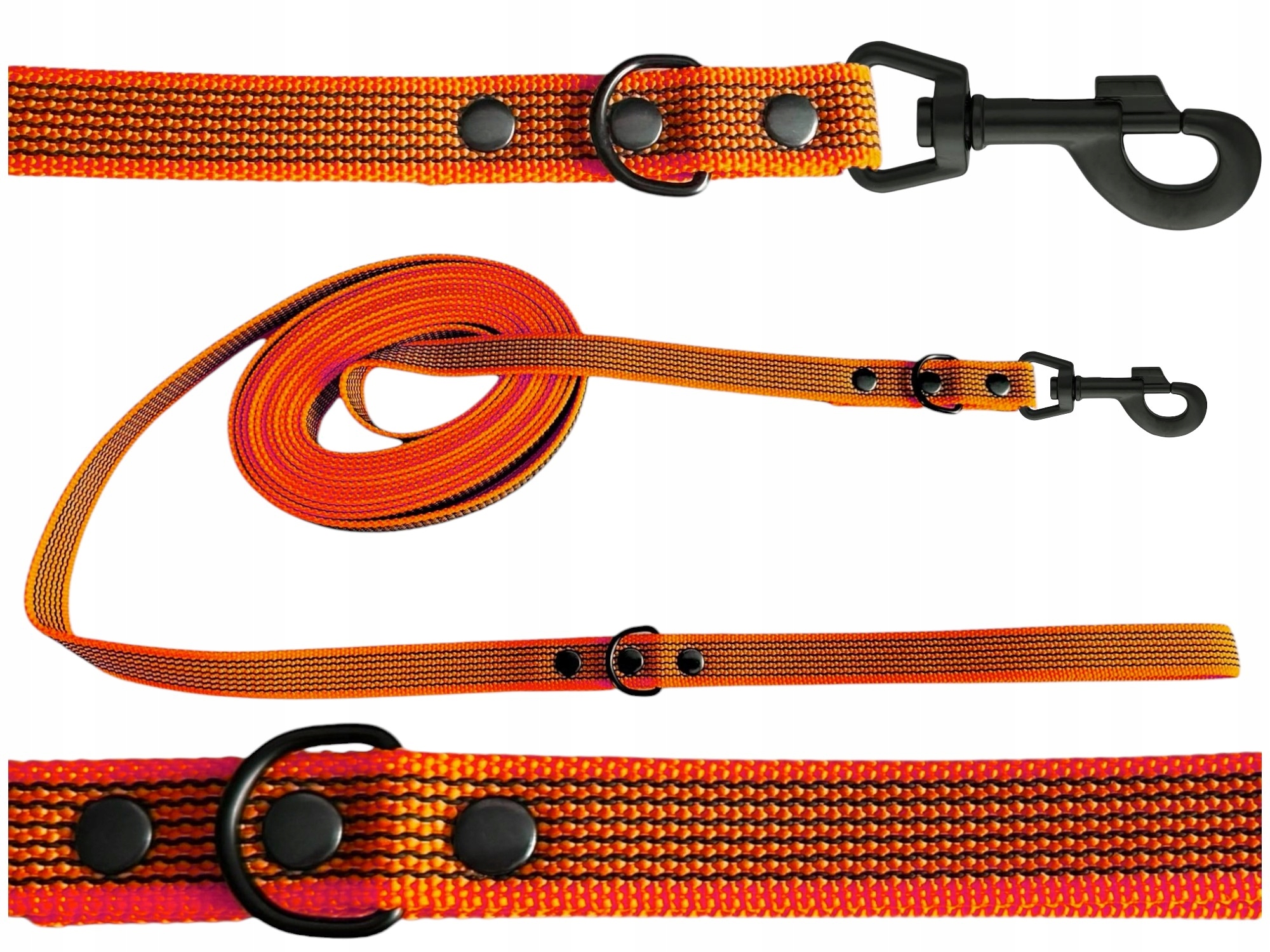 Vodítko Lanko Lonža Městská Pogumovaná Trvanlivá Silná Protiskluzová 7M 20MM