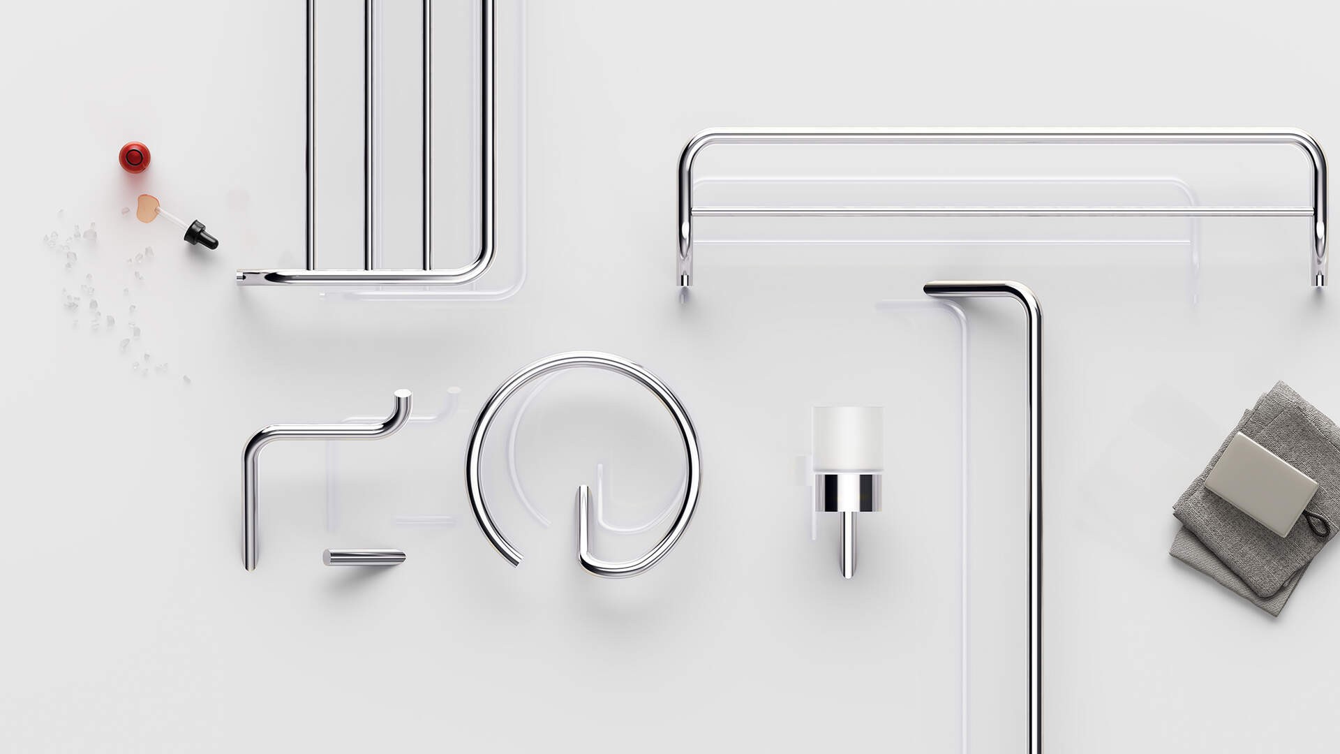 Wieszak na ręcznik ścienny Wysokość 113 mm