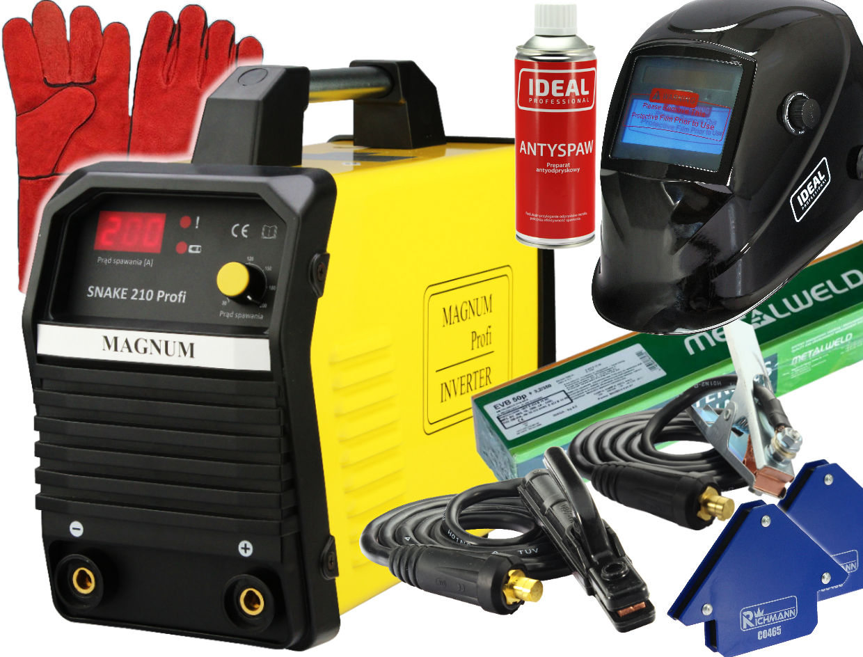 

Spawarka inwert. Mma Snake 210 Profi Magnum zestaw