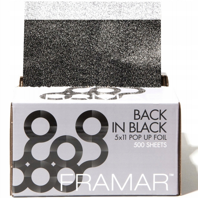 Framar Fólie Kadeřnická Hliníková V Proužcích Black In Bl 12,7x27,9 500 Ks