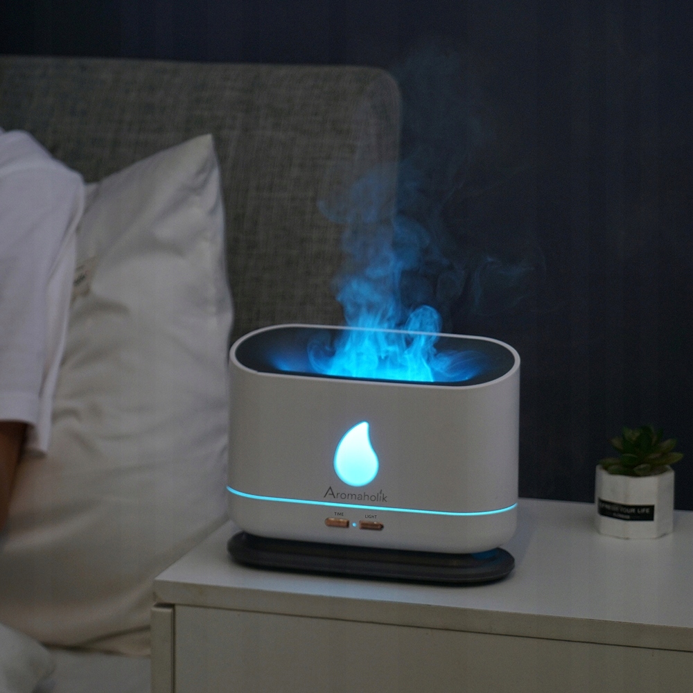 Dyfuzor do Olejków Eterycznych LED EFEKT PŁOMIEŃ KOMINEK Stan opakowania oryginalne