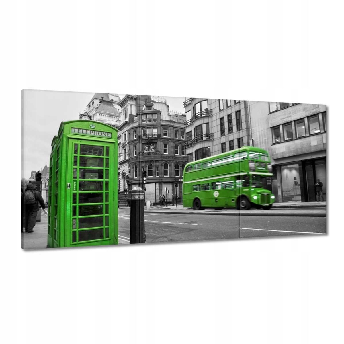 Obrazy 180x90 Limetková telefónna búdka