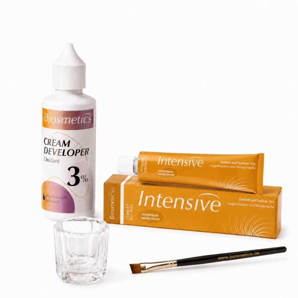 Biosmetics Intensive Sada na barvení obočí, střední blond