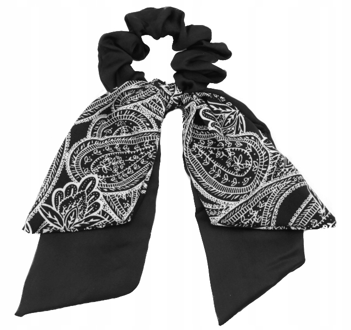 

Gumka Do Włosów Apaszka Jedwabna Double Czarna