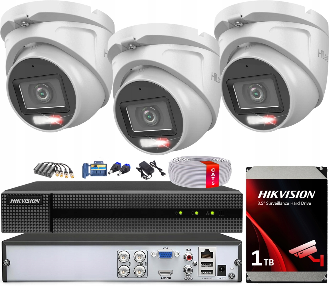 Sada pro monitorování 5Mpx 3K Smart Light HiLook 3x kamera THC-T157-LMS