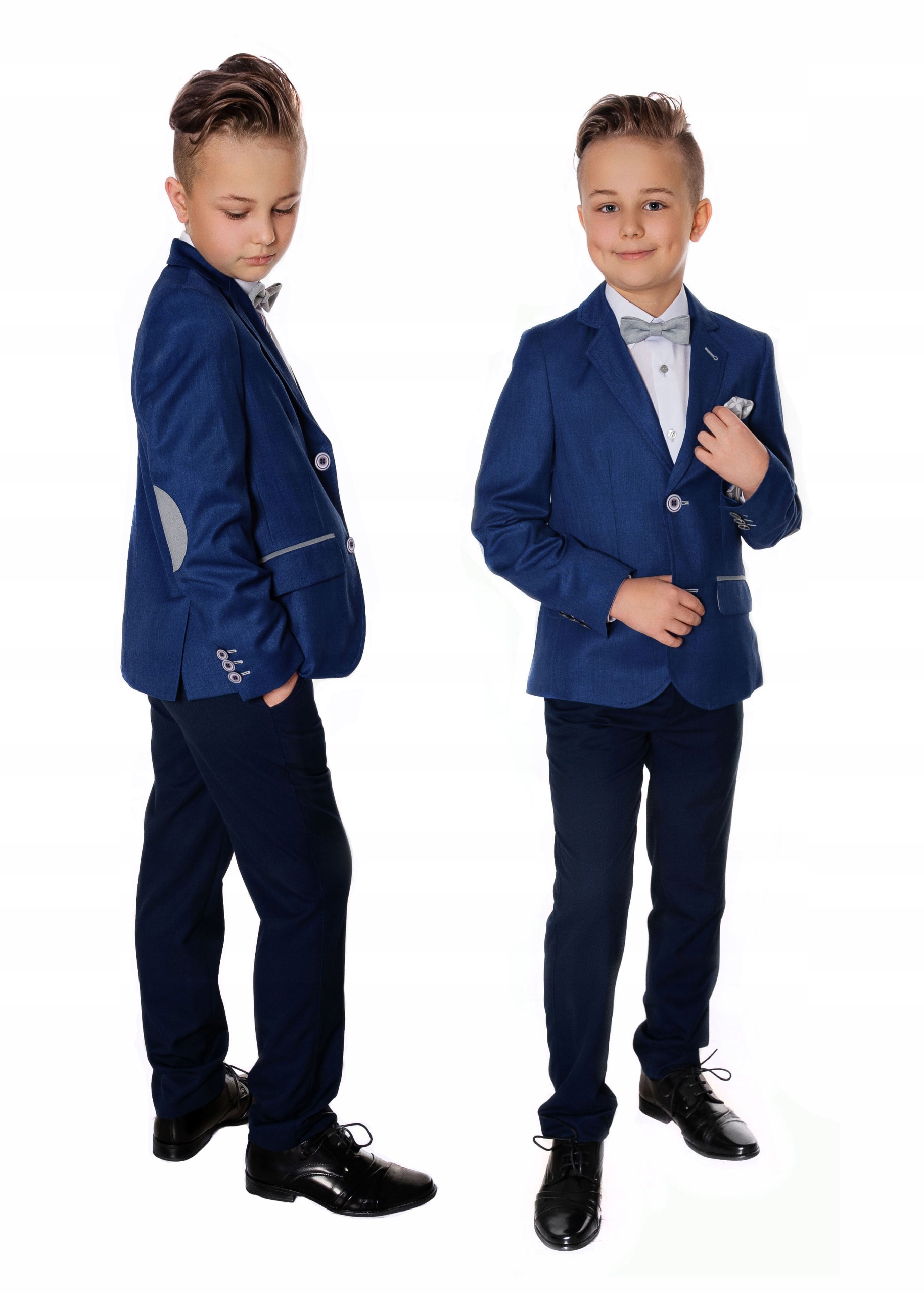 MARYNARKA CHŁOPIĘCA granatowa dla chłopca na podszewce 176 slim Płeć chłopcy