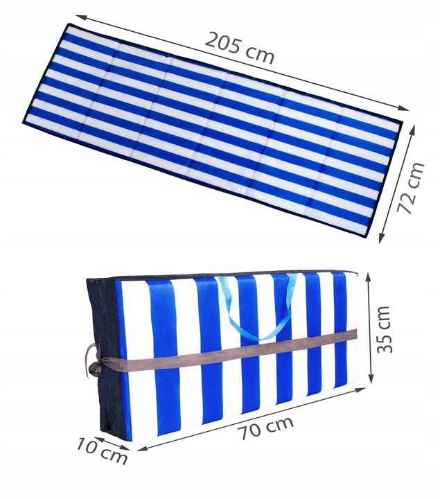 Mata Plażowa Koc na Plaże Kamieniste XXL Gruba 2cm Marka Malatec