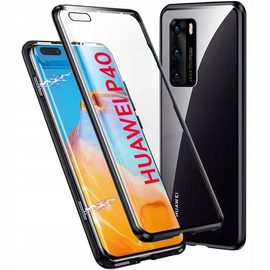 

Etui Magnetic Case 3w1 360° Szklane do Huawei P40