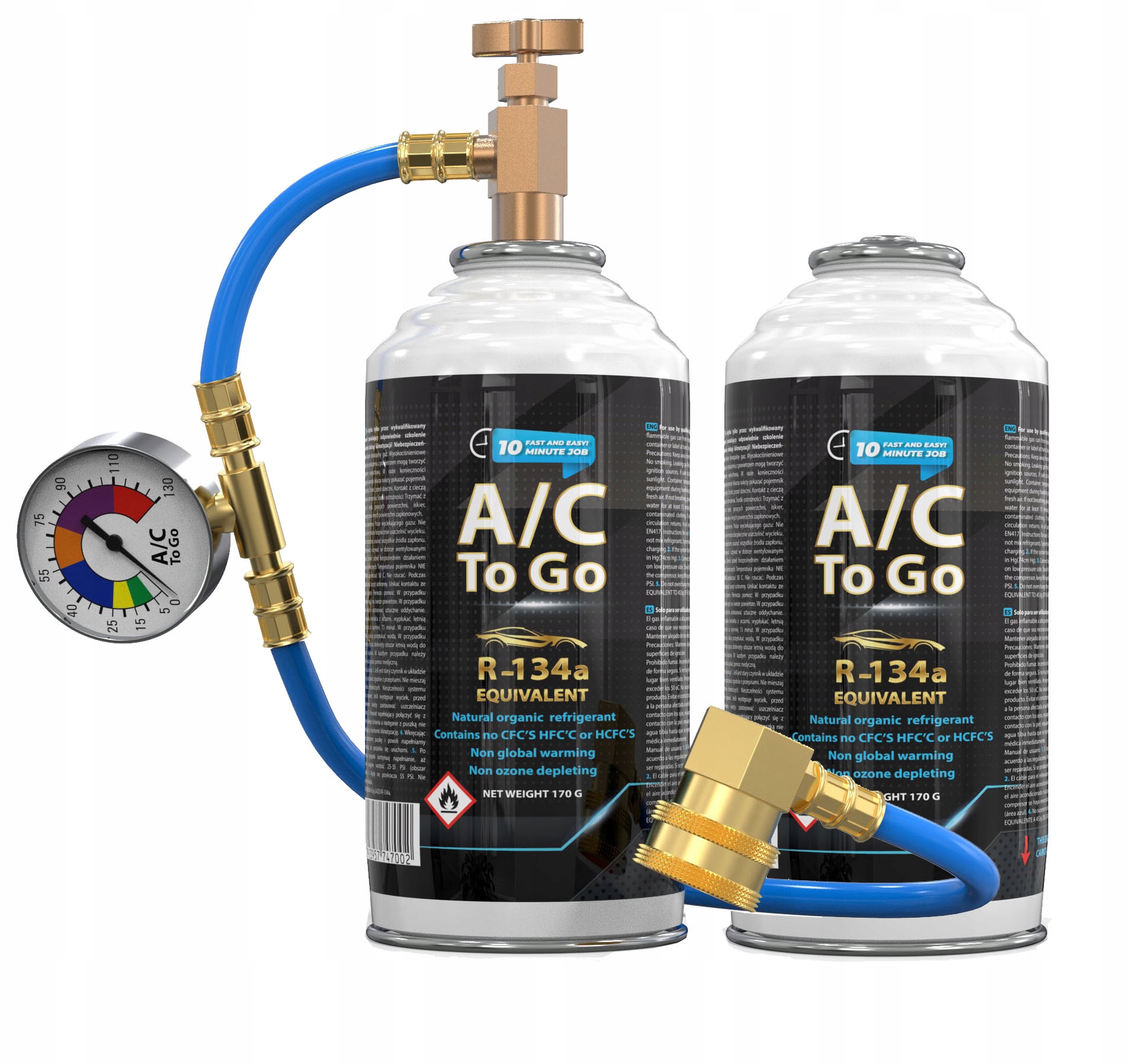 Zestaw do napełniania klimatyzacji do aut na R134a