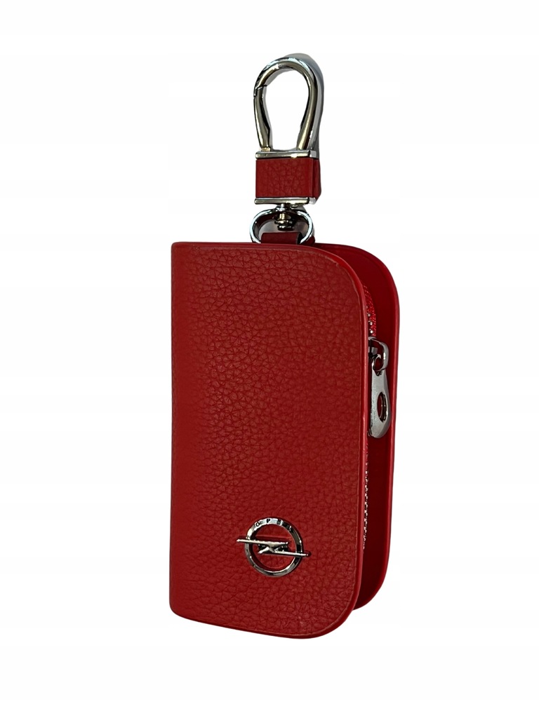 Kožené Pouzdro na klíče Opel logo Klíčenka do auta Elegantní červená