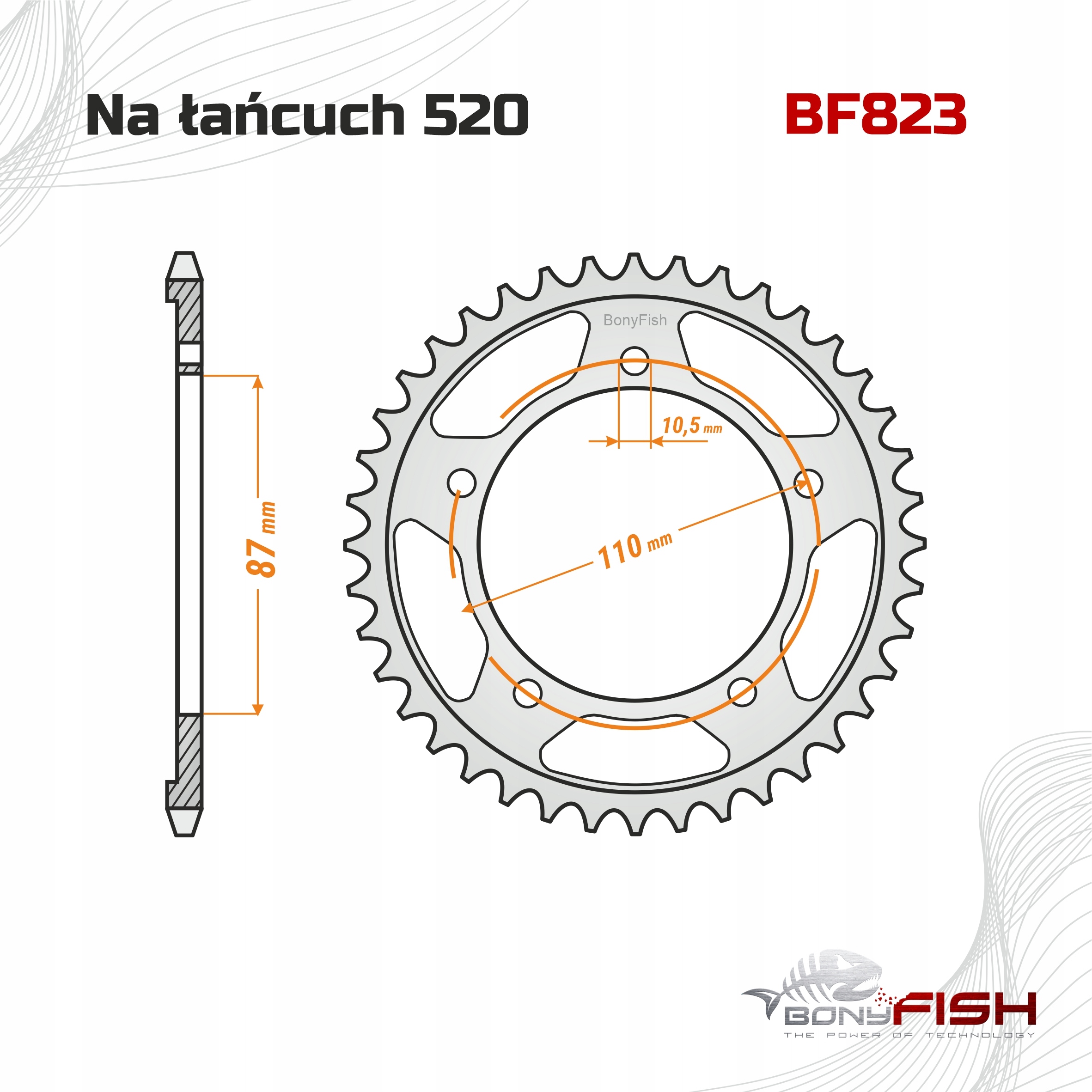 Ozubení zadní zadní velké Suzuki Gsx Gw Sfv Sv 250 650 46 zubů