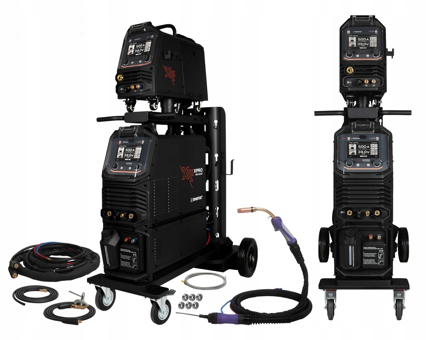 Spawarka Spartus XPro Mig 500 Dual Pulse 400V 500A Chłodnica Przewód 5M