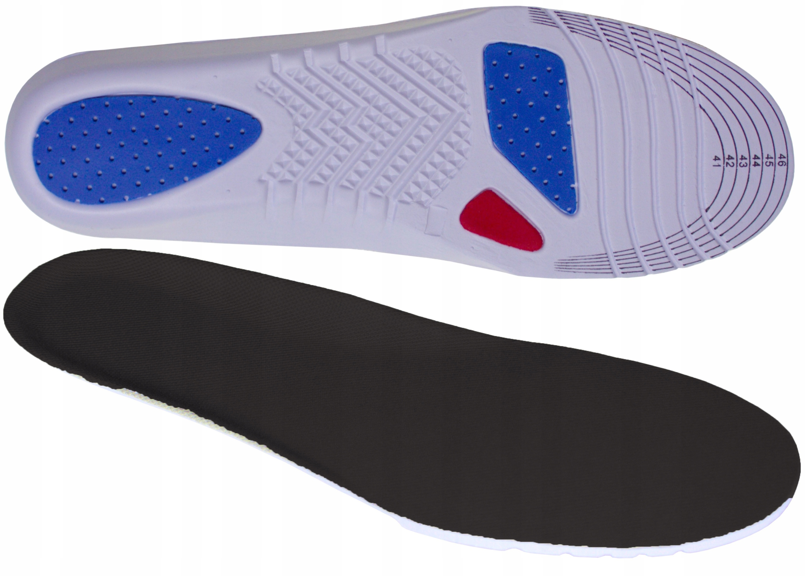 WKŁADKI DO BUTÓW AMORTYZUJĄCE LEKKIE SPORTOWE Grubość 4 mm