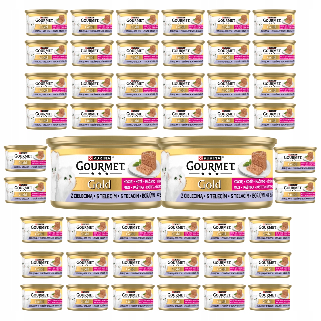 Gourmet Gold Kitten Mus dla kota z cielęciną 85g x48