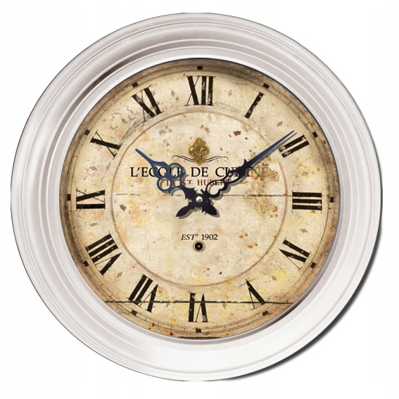 

Zegar ścienny 32cm metal+akryl Cichy Retro vintage