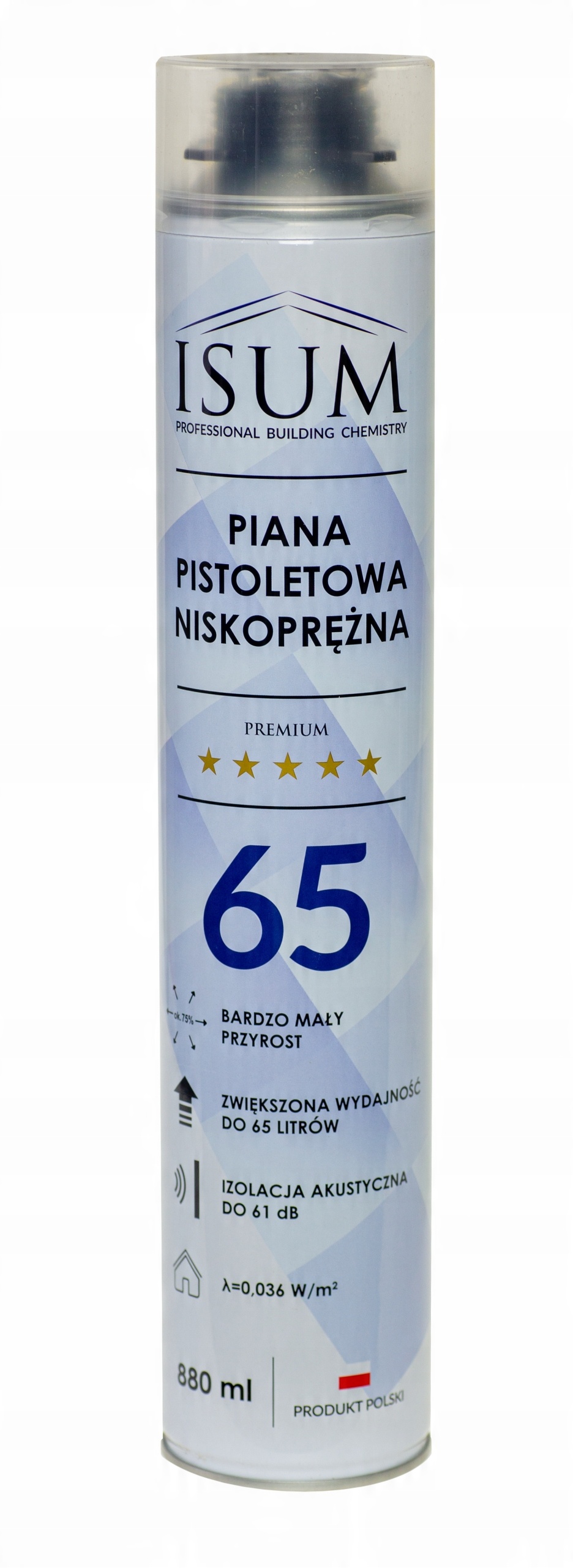 

Piana XXL isum 65L 880ml pianka Niskoprężna montaż