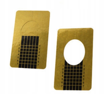 DC SZABLONY DO PRZEDŁUŻANIA PAZNOKCI ZŁOTE 20 szt.