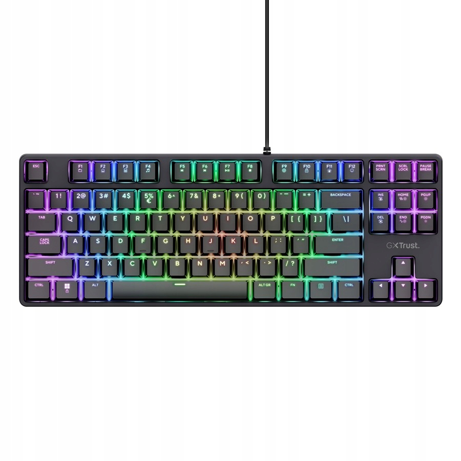 Trust Klawiatura Gtx 864 Cada Tkl compact gamingowa mechaniczna