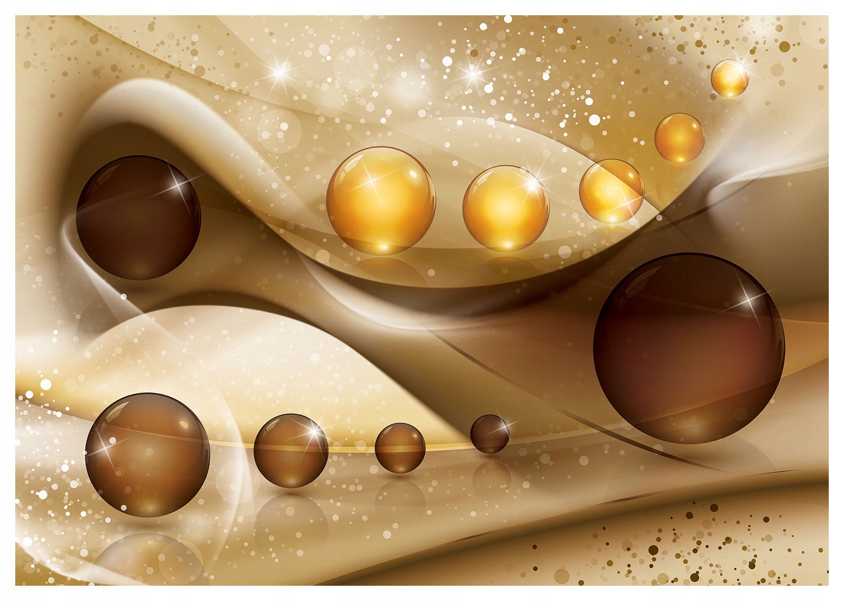 Fototapeta Zlaté koule abstrakce vinylová 254x184 lepidlo