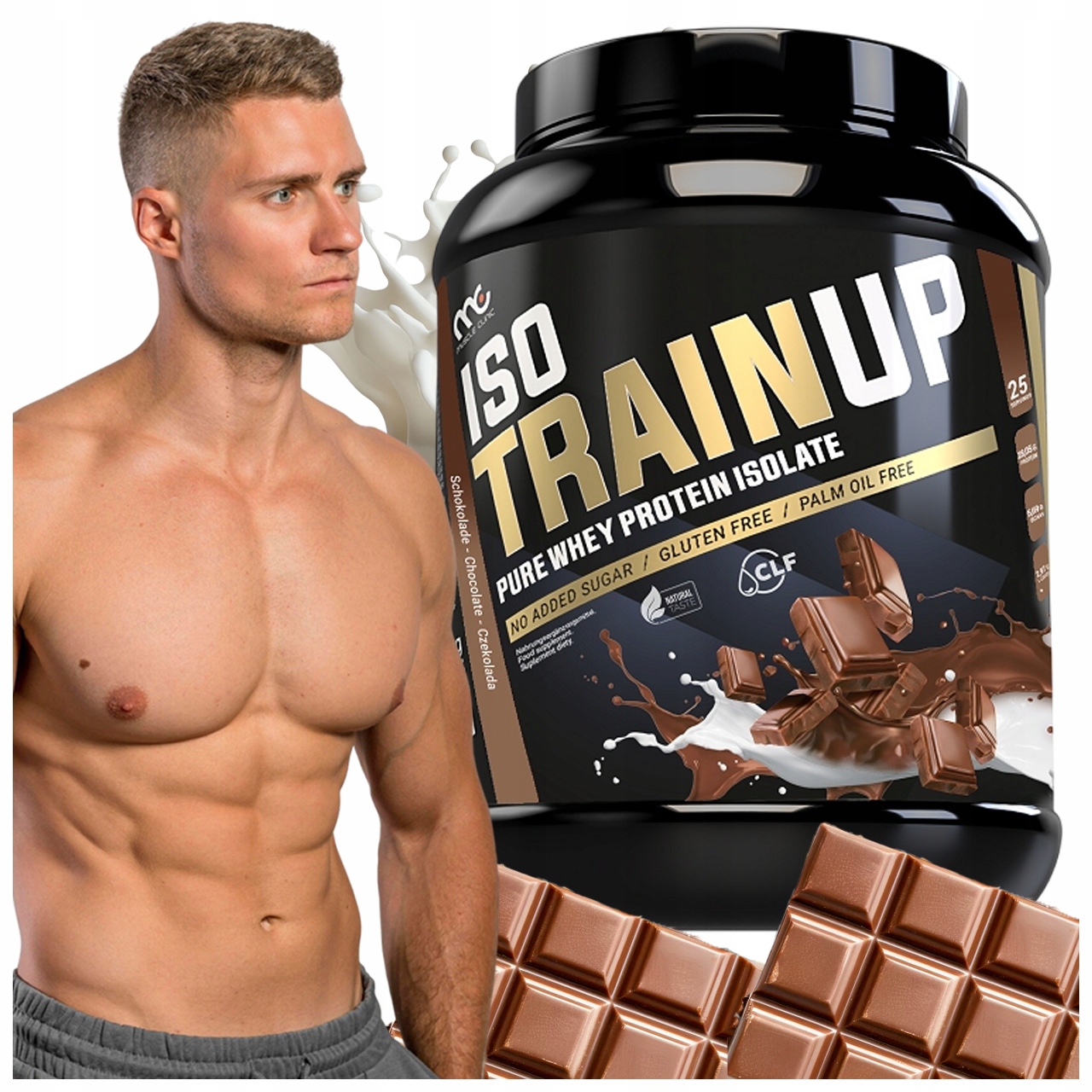 Train Up Muscle Clinic Doplněk Stravy Proteinový Izolát Wpi 750 G S Čokoládovou Příchutí