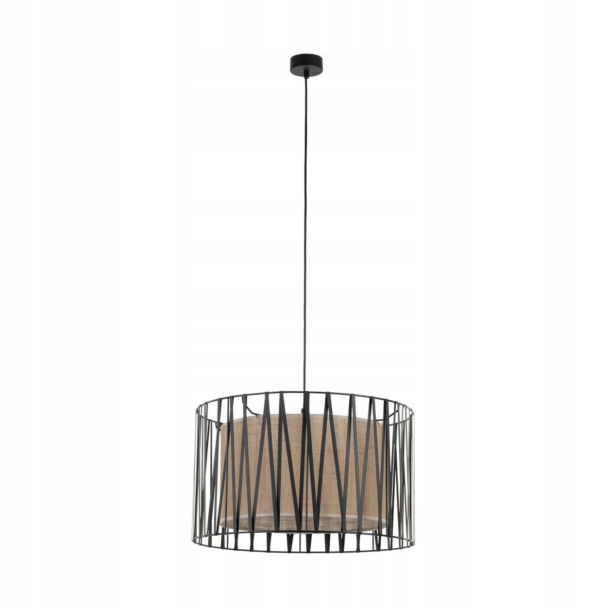 Závesné svietidlo Harmony Čierne Béžové Tienidlo 3xE27 50cm Moderné Stropné