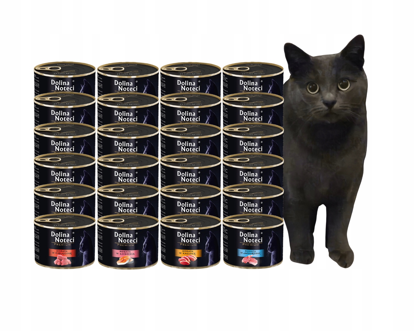 Mokré krmivo pro kočky mix chutí 24x185 g Dolina Noteci Premium