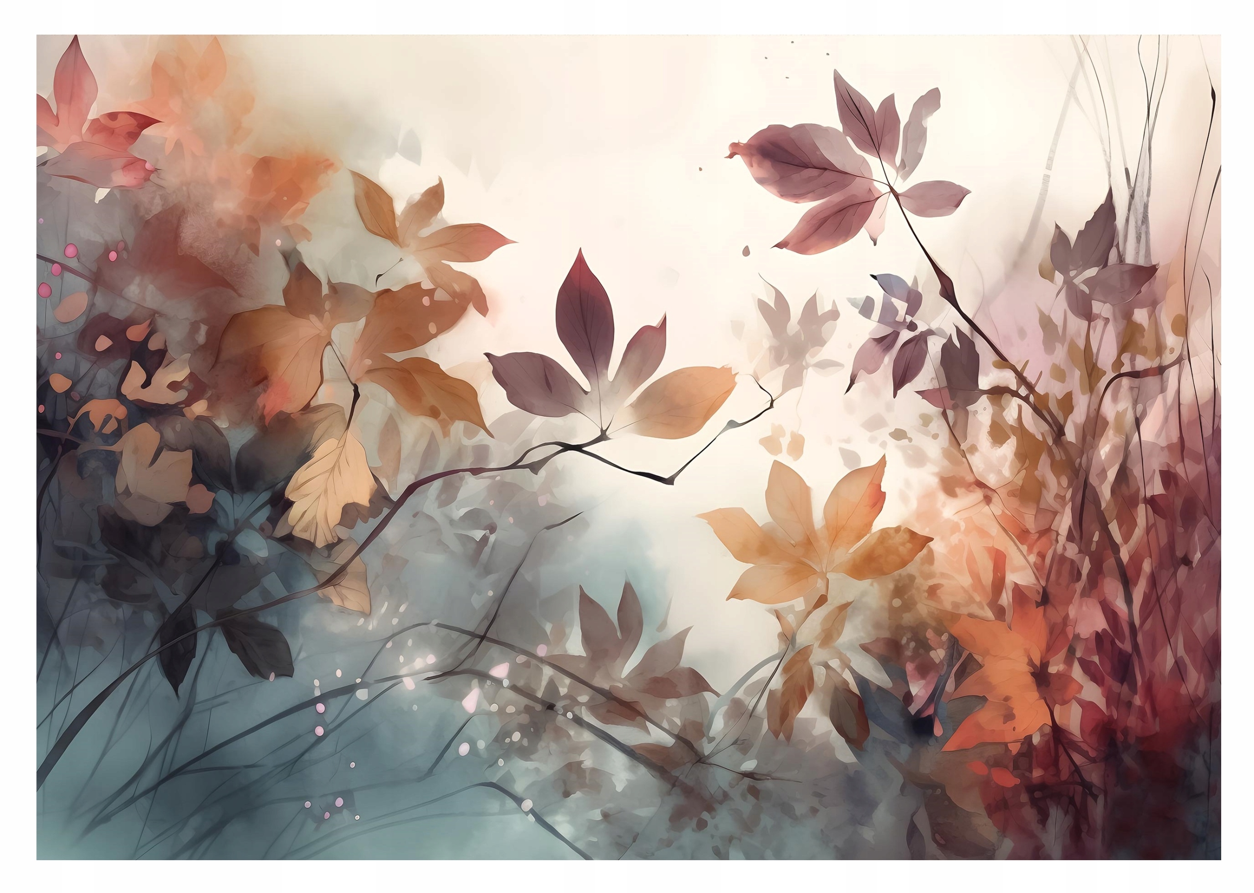 Fototapeta Listy Jeseň Béžová Do Spálne Obývačka Tapeta Flizelina 368x254