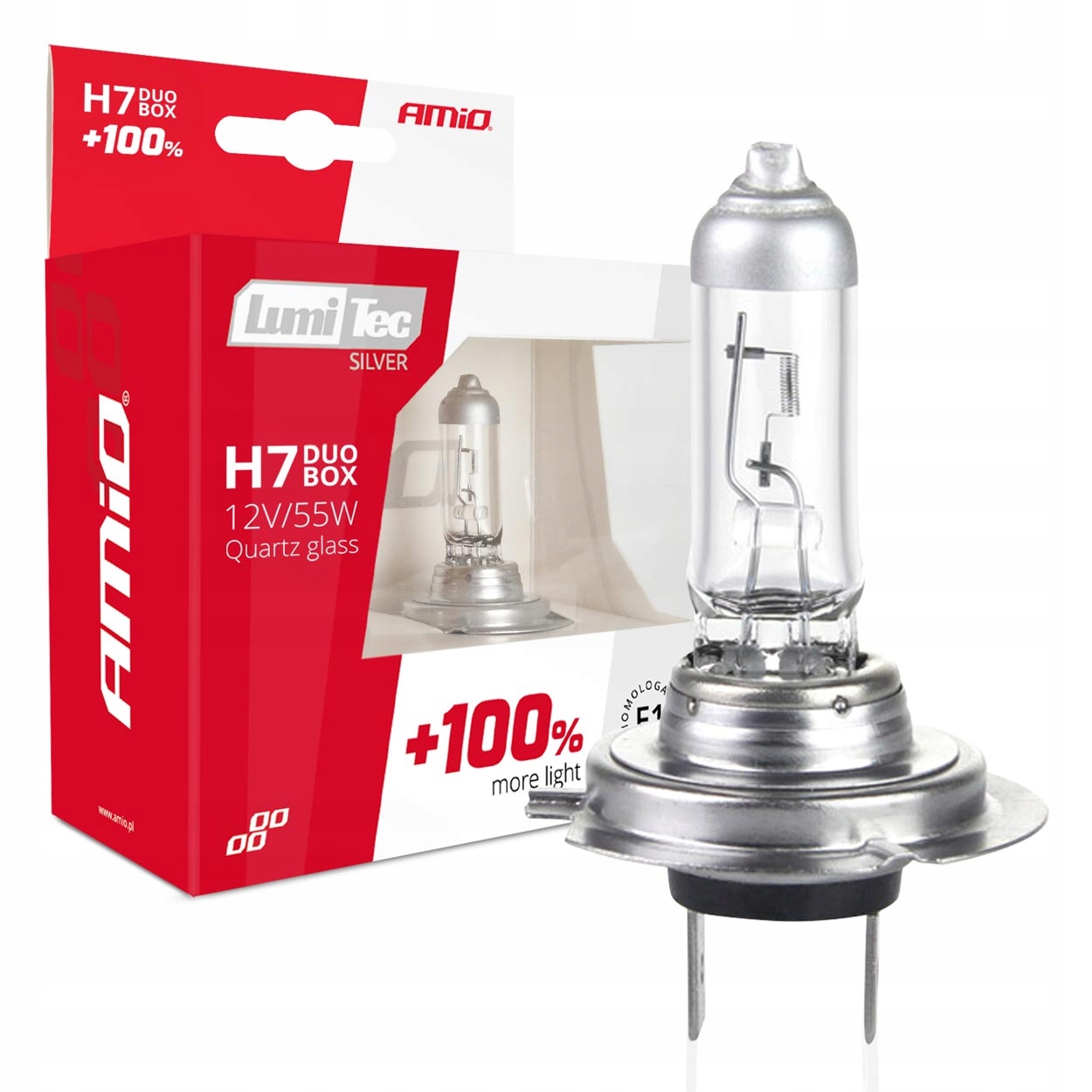 

Zestaw Żarówek H7 12V 55W Lumitec Silver +100%