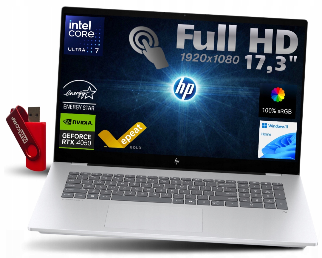 Hp OmniBook 7 nové generace, Ai Intel U7 258V, 32GB, 1TB Ssd, Fhd Ips, dotyková grafika, Rtx 4050